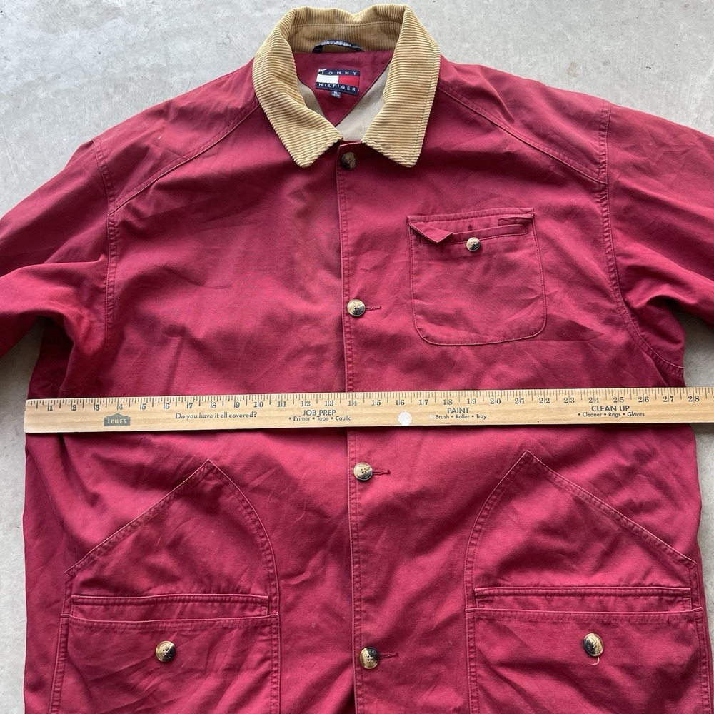 Vintage Tommy Hilfiger Jacket Mens XL Barn Coat 90s Chore Back Pockets Corduroy - Picture 4 of 6